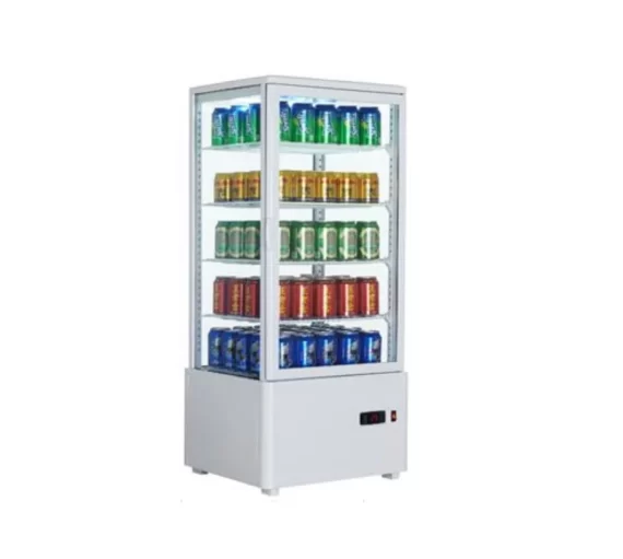 TCBD108L Four Sided Countertop Display Fridge 447x400x1194mm