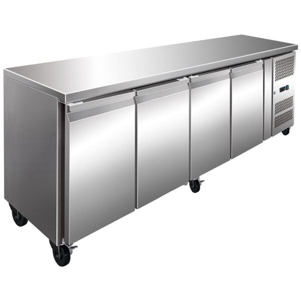 FE4100TN S/S Four Door Bench Fridge 511L