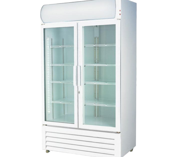 Thermaster 1000L Colourbond Upright Beverage Fridge 2 Doors White LG-1000P