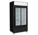 Thermaster 1000L Two Sliding Glass Door Colourbond Upright Drink Fridge Black LG-1000SDBP