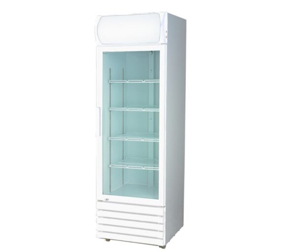 Thermaster 540L Single Glass Door Colourbond Upright Drink Fridge White LG-540P