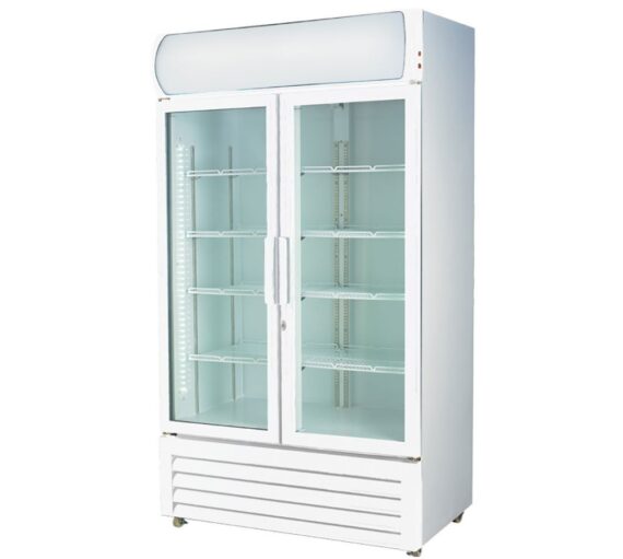 Thermaster 580L Double glass door colourbond upright drink fridge LG-580P