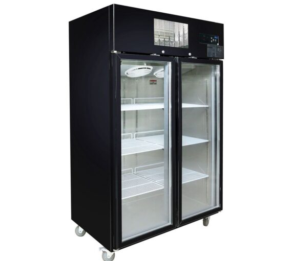 SUCG1000B Double Door Upright Display Fridge (Black)